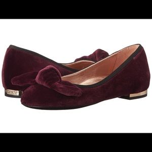 Girls Burberry velvet bow flat